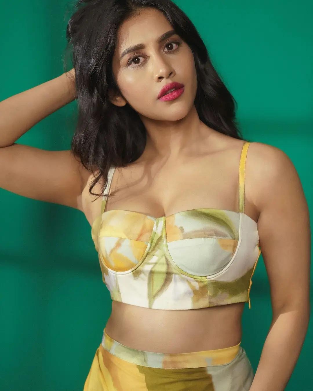 Telugu Actress Nabha Natesh In Beautiful Green Top